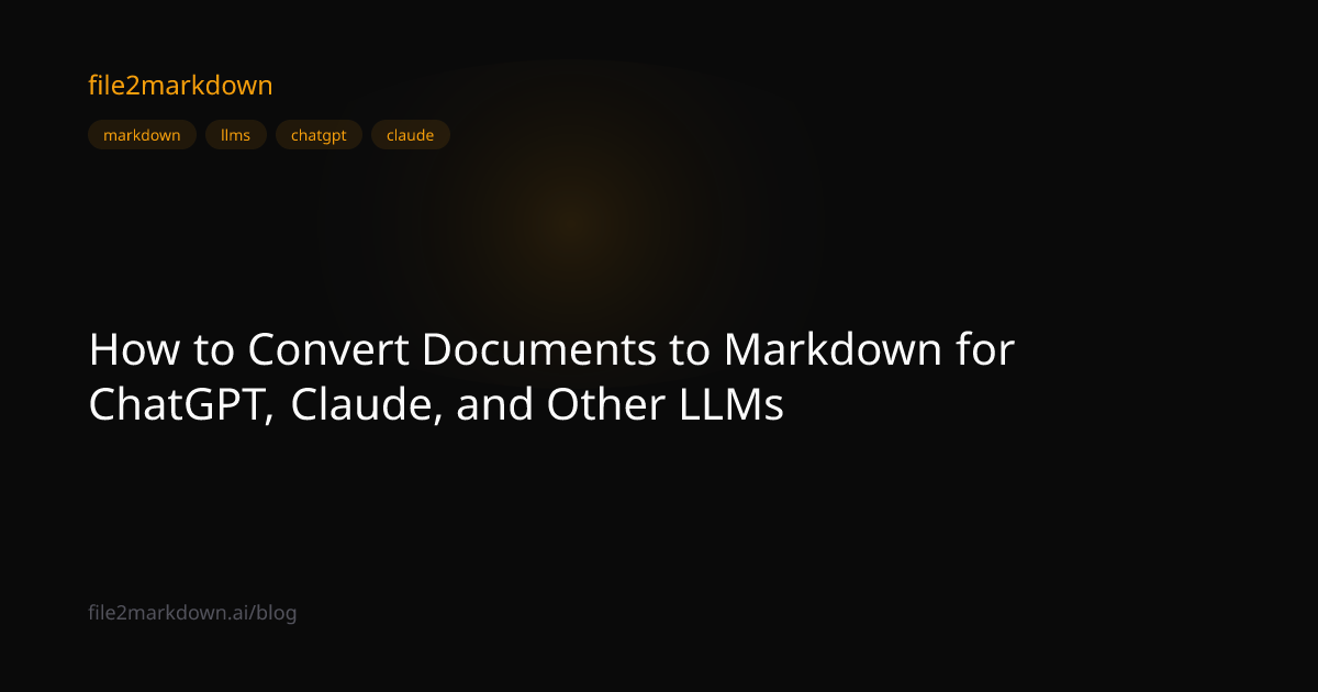 How to Convert Documents to Markdown for ChatGPT, Claude, and Other ...