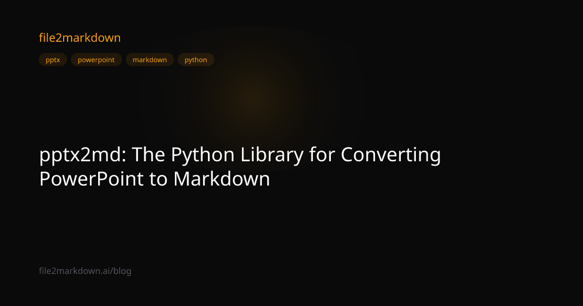pptx2md: The Python Library for Converting PowerPoint to Markdown ...